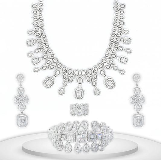 Diamond Titanium Wedding Set
