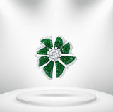 Diamond Titanium Brooch