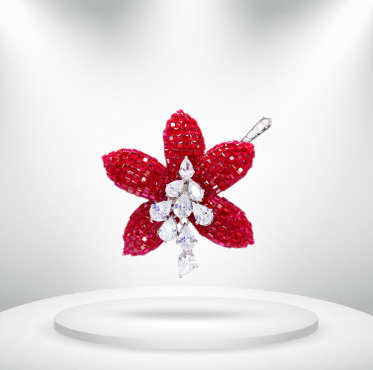 Diamond Titanium Brooch