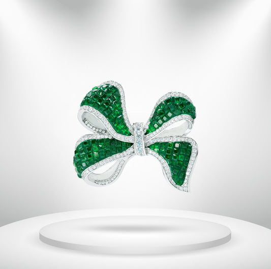 Diamond Titanium Brooch