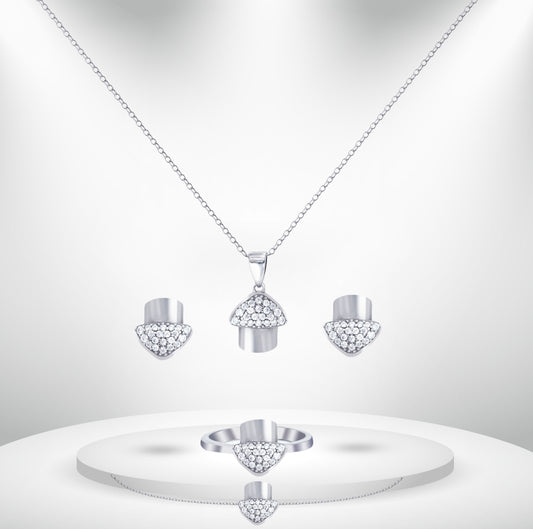 Diamond Titanium Wedding Set