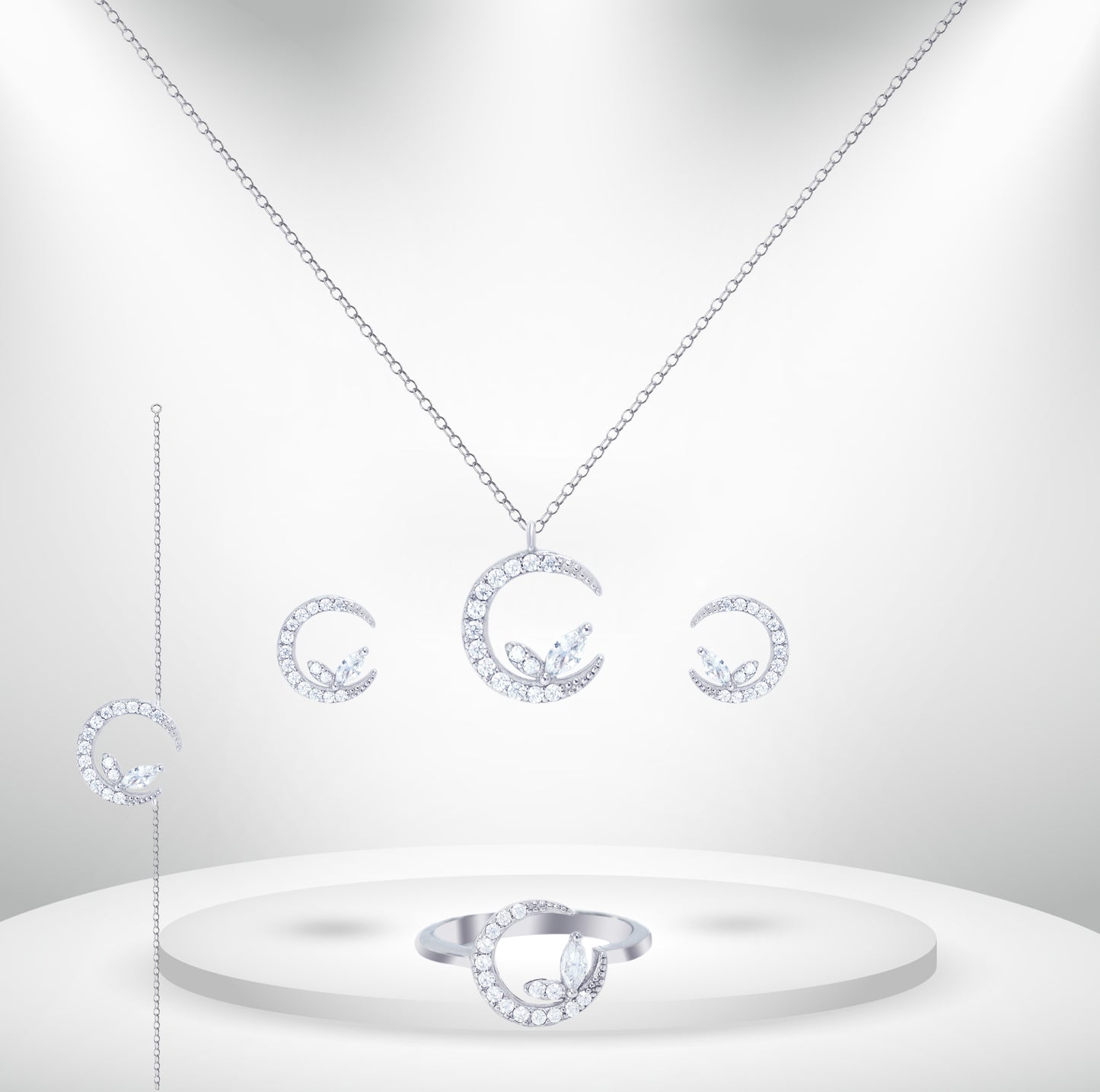 Diamond Titanium Wedding Set