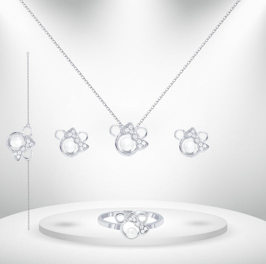 Diamond Titanium Wedding Set