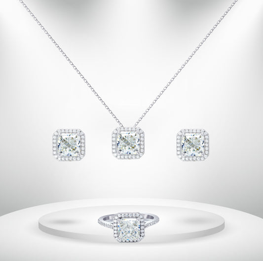Diamond Titanium Wedding Set