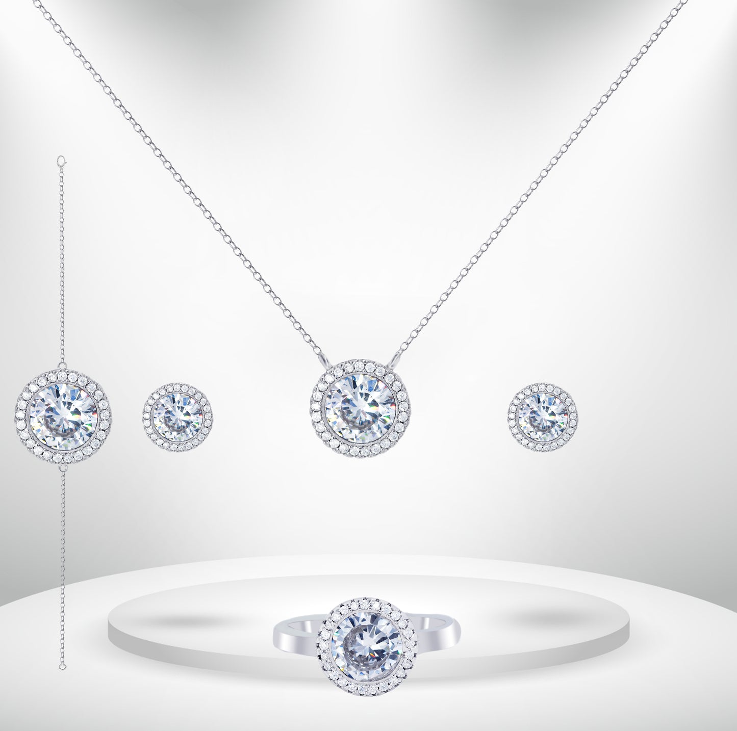 Diamond Titanium Wedding Set
