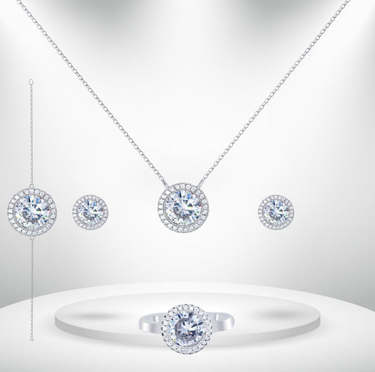 Diamond Titanium Wedding Set