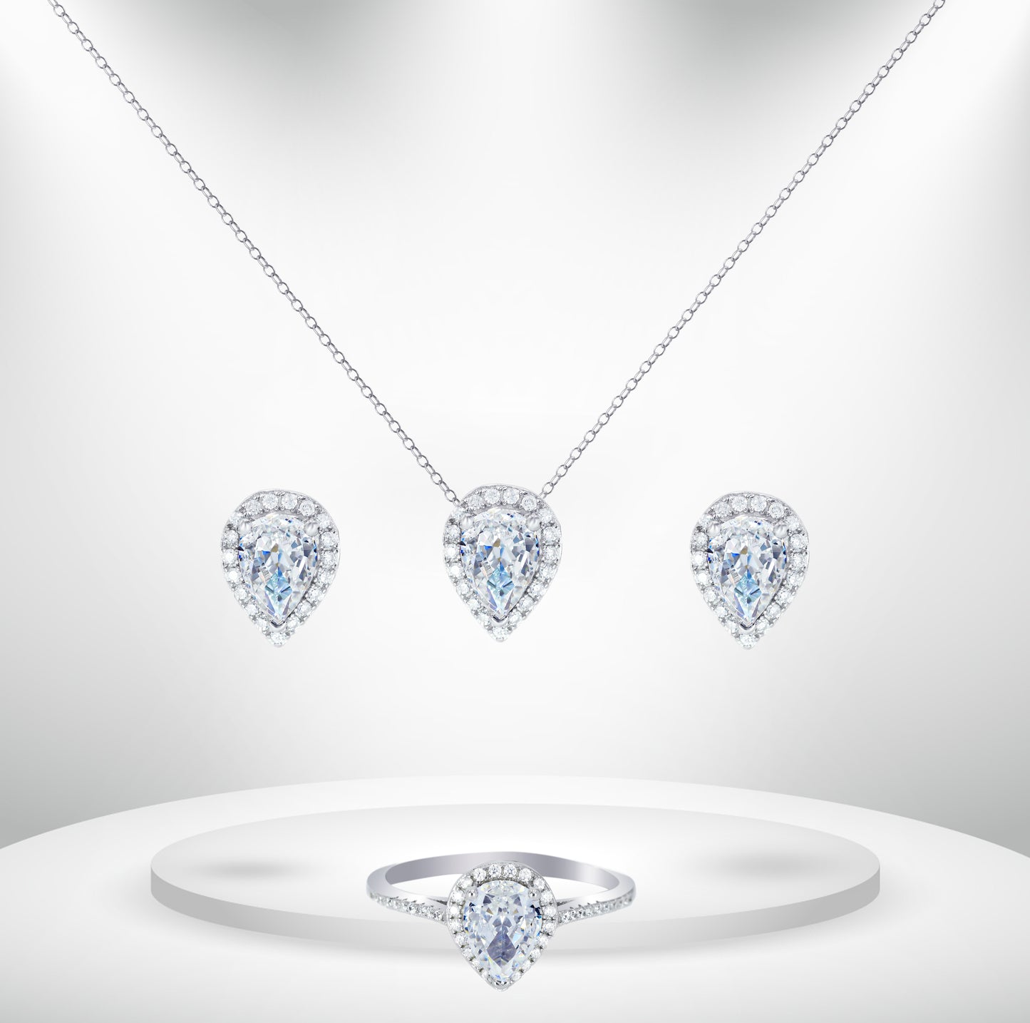 Diamond Titanium Wedding Set