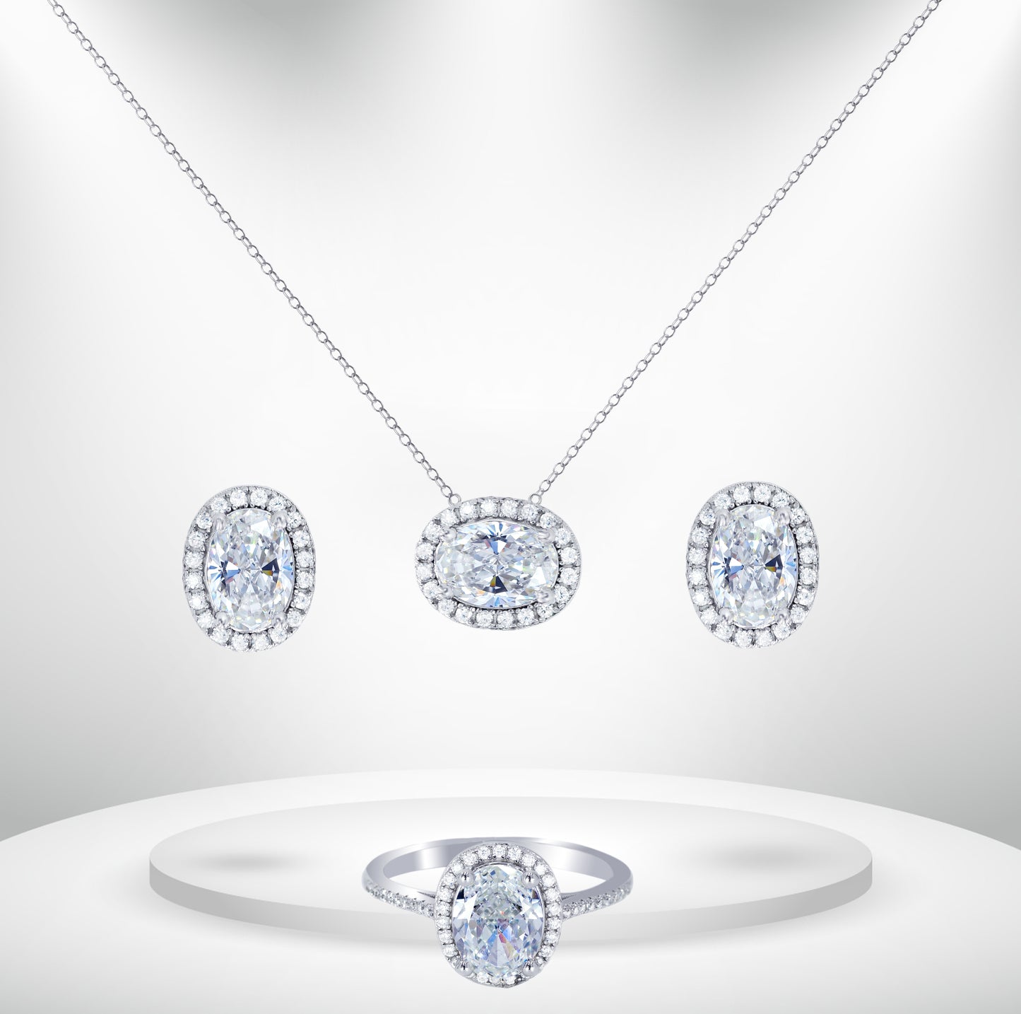 Diamond Titanium Wedding Set