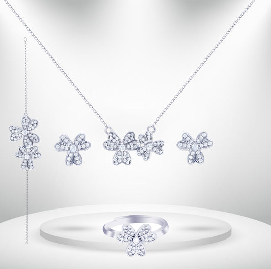 Diamond Titanium Wedding Set