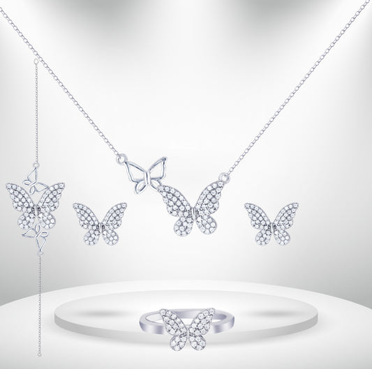 Diamond Titanium Wedding Set