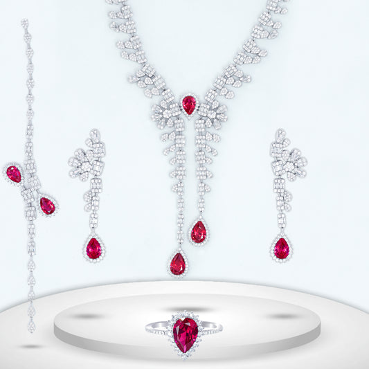 Diamond Titanium Wedding Set