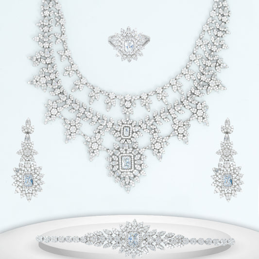 Diamond Titanium Wedding Set