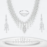 Diamond Titanium Wedding Set