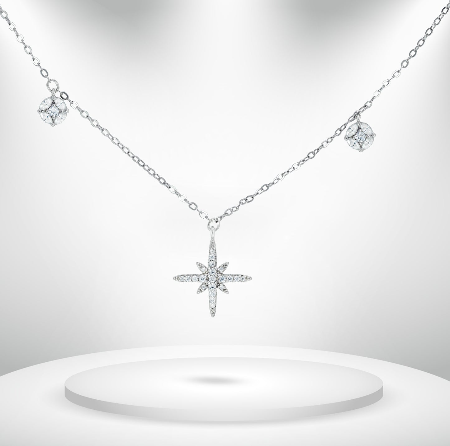 Diamond Titanium Long Necklace