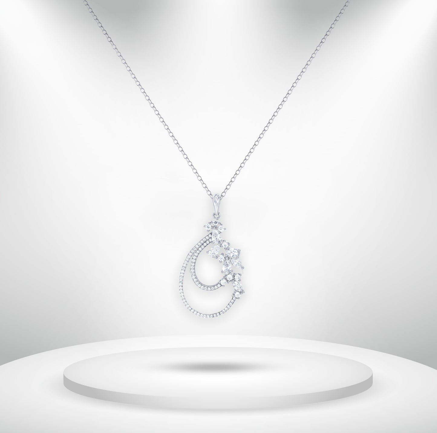 Diamond Titanium Long Necklace