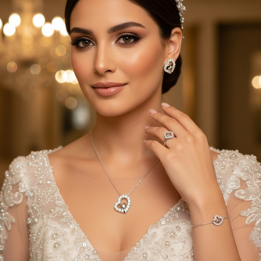 Diamond Titanium Wedding Set