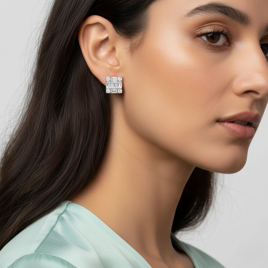 Diamond Titanium Earring