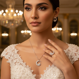 Diamond Titanium Wedding Set