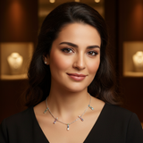 Diamond Titanium Long Necklace