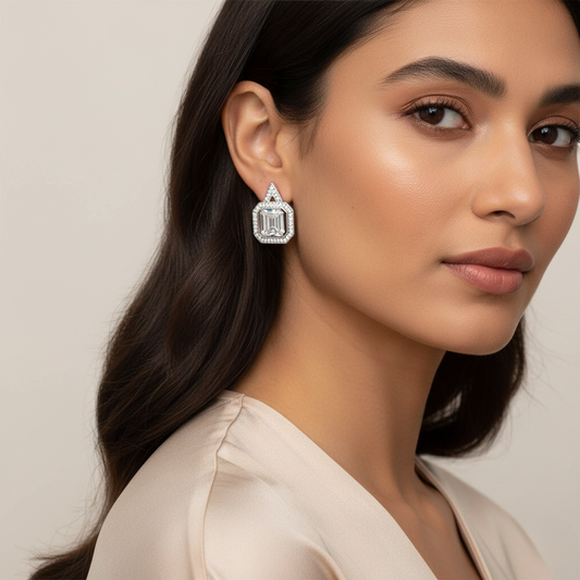 Diamond Titanium Earring